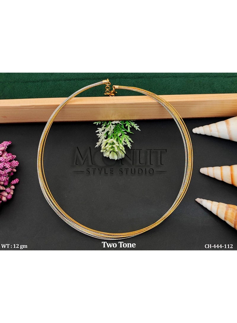 Multi-Strand Two-Tone Necklace